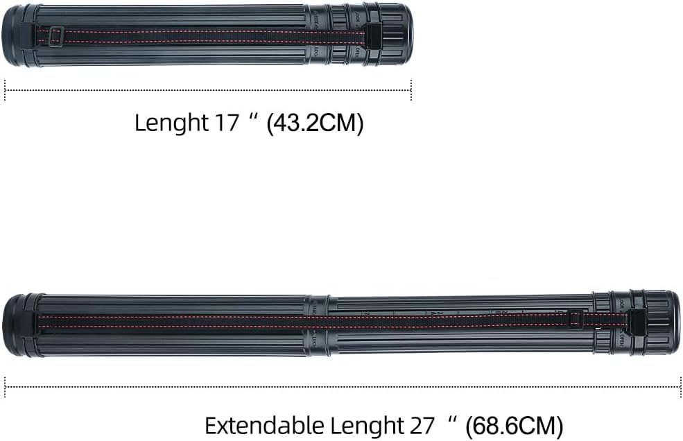 TRANSON Small Poster Tube Storage 17 to 27 Extendable for Documents Blueprints Artworks Scrolls - Image 2